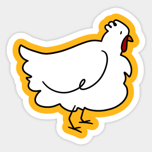 White Chicken Sticker